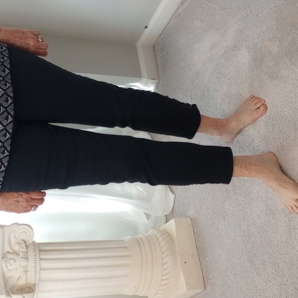 Chico's Black Studded Ankle Pants - Picture 3 of 9